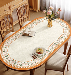 Sienna Oval Leather Surface Mat