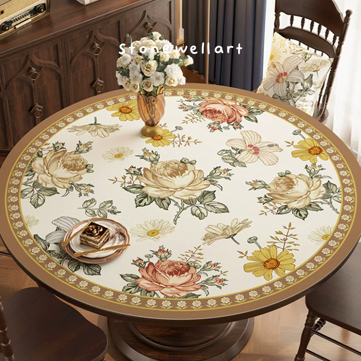 Isla Artistic Round Table Cover