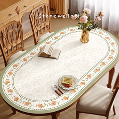 Sienna Oval Leather Surface Mat