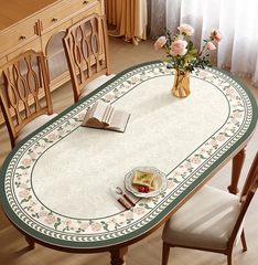 Sienna Oval Leather Surface Mat