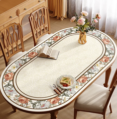 Sienna Oval Leather Surface Mat
